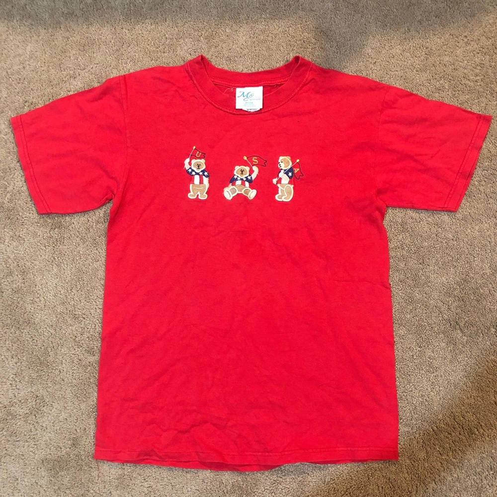 Vintage Mccc Energy USA embroidered bears t-shirt
